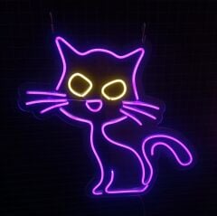 Cadılar Bayramı Kedi Led Neon