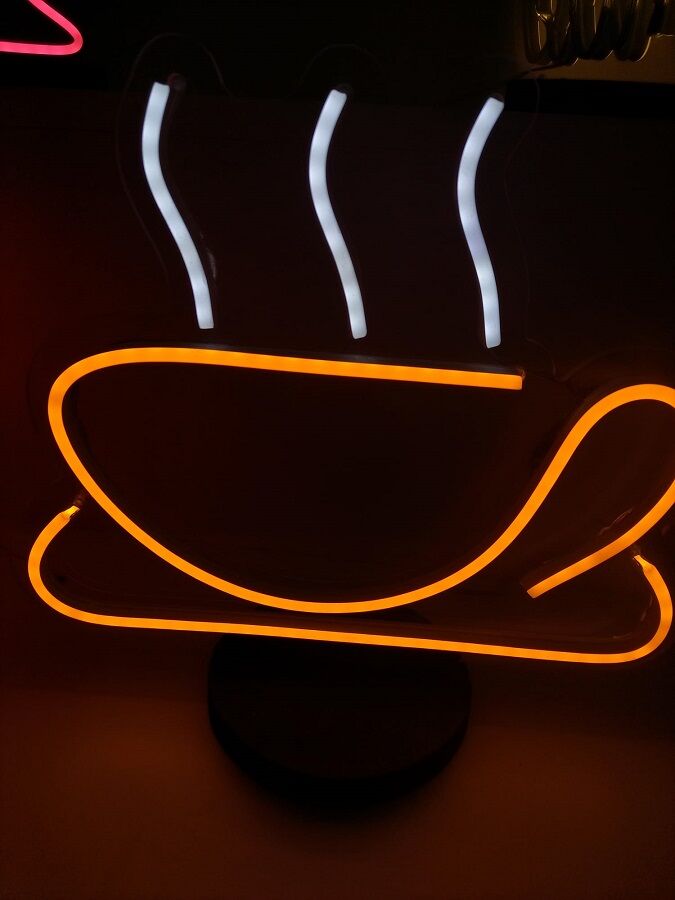 Kahve Fincanı Led Neon (Masaüstü)