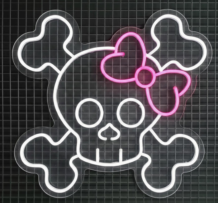 Süslü Kafatası Led Neon
