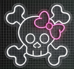 Süslü Kafatası Led Neon